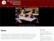 Tablet Screenshot of fayettevillechristianschool.com